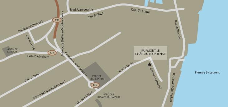 Kart av chateau frontenac