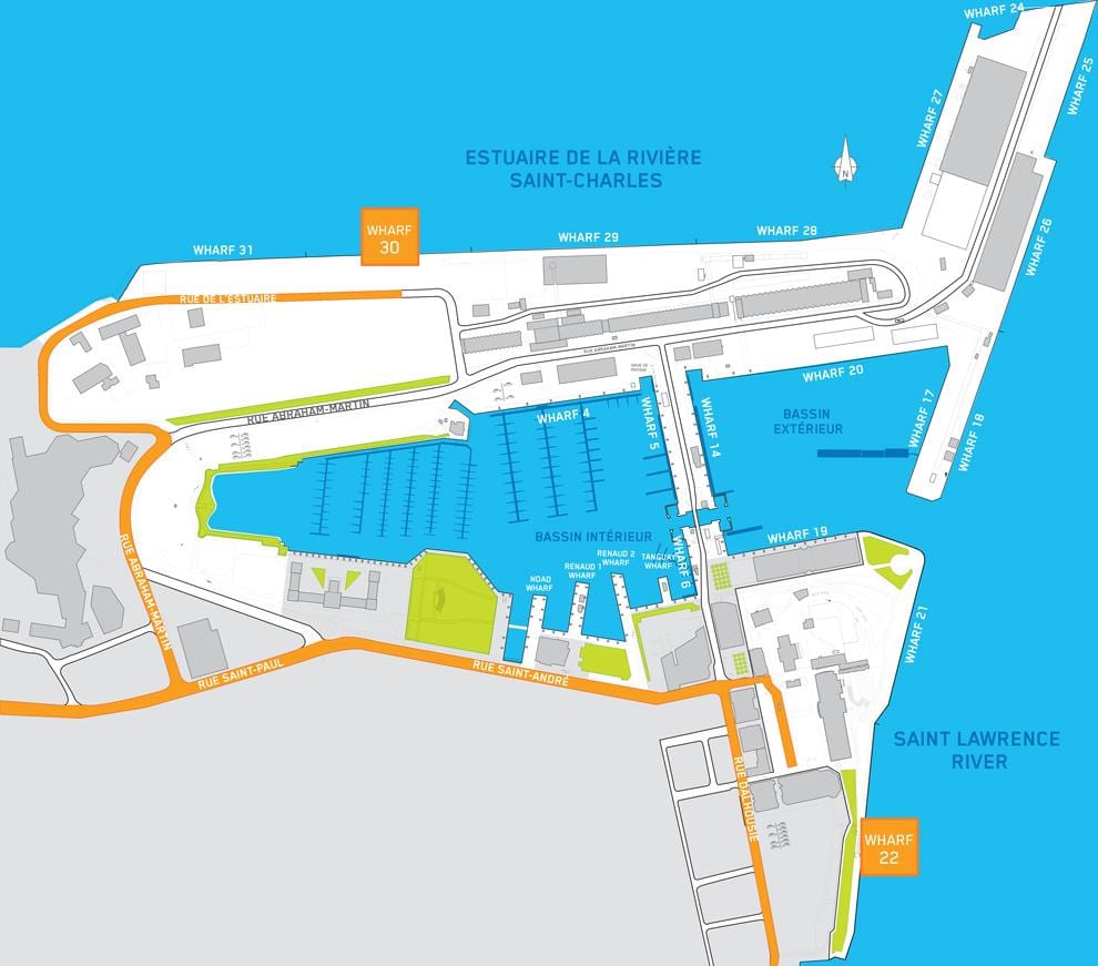 cruise ship terminal Quebec City-kart
