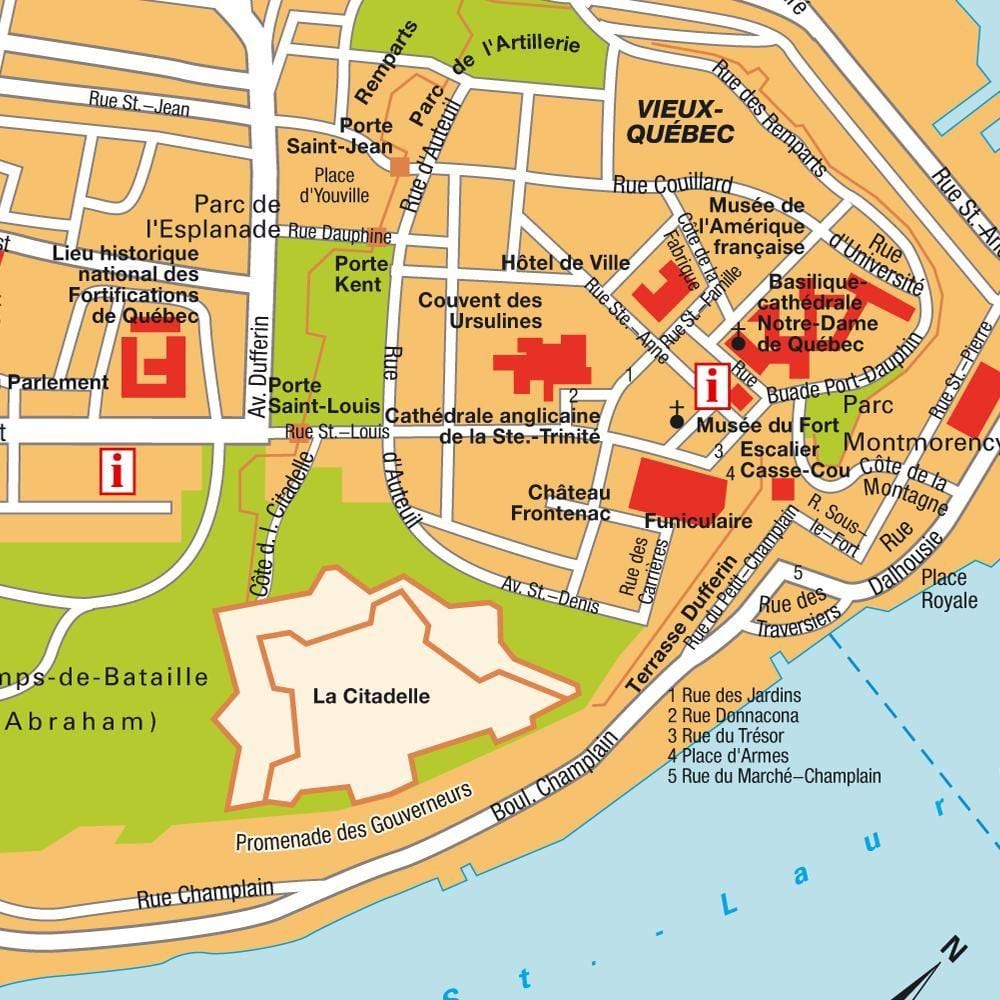 Kart av Quebec-Quebec City