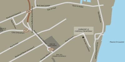 Kart av chateau frontenac