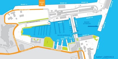 Cruise ship terminal Quebec City-kart