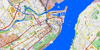 Kart av Quebec City og omegn