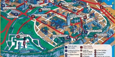 Quebec attraksjoner kart