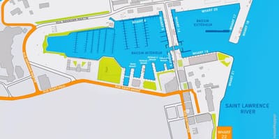 Kart av Quebec City cruise terminal