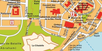 Kart av Quebec-Quebec City 