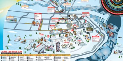 Kart av Quebec winter carnival